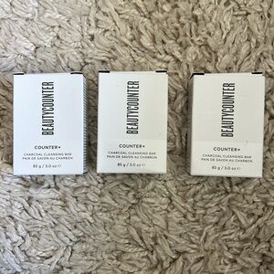 Set of 3 Beautycounter Charcoal Cleansing Bar soaps NEW